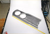 Front grill grille gray plastic trim with two circular cutouts and slats for toyota hilux rn20 rn25 1972 1978