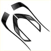 Black glossy plastic front grill molding trim protector cover with sleek curved design for mitsubishi outlander 2022-2024