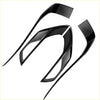 Black glossy plastic front grill molding trim protector cover with sleek curves for mitsubishi outlander 2022-2024