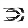 Black glossy plastic front grill molding trim protector cover with sleek aerodynamic design for mitsubishi outlander 2022-2024