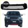 Black honeycomb patterned front grille for toyota hilux revo 2016-2018 with durable mesh design
