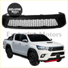 Black honeycomb patterned front bumper grille for toyota hilux revo 2016-2018 pickup truck