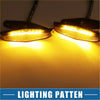 A pair of amber led motorcycle turn signals with sleek curved design and black mounting brackets for toyota 4runner trd pro