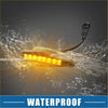 Yellow led turn signal light with black waterproof connector for front grille led light set toyota 4runner trd pro