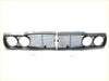 Black plastic front grille with two round headlight openings and horizontal slats for mercedes-benz cars