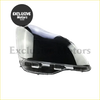 Front headlight covers x 2 for toyota crown 2005-2009 clear and black plastic with sleek curved design