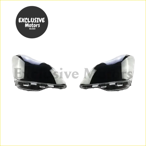 Front headlight covers x 2 for toyota crown 2005-2009 clear glossy plastic with sleek modern design
