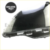 Front headlight covers x 2 for toyota crown 2005-2009 in clear plastic with sleek curved design and integrated led housing