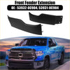 Black plastic front fender extension panels for toyota tundra with oem part numbers 53932-oc904 and 53931-oc904