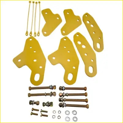 Yellow metal leaf-shaped heavy duty recovery tow point brackets with bolts for volkswagen amarok 2011 on 5000kg wll