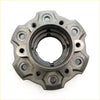 Gray metallic front hub wheel assembly with central bore and bolt holes for mazda b series 4x4 abs use