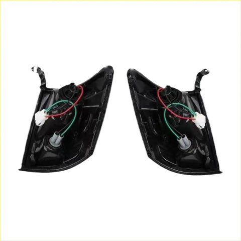 Black plastic front indicator corner park light backside with wiring and bulb sockets for hilux ln167r kzn165r