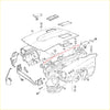Engine block assembly diagram with exploded view showing components for front inner fender weatherstrip nissan fairlady z s30