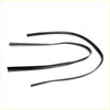 Black rubber front inner fender weatherstrip seal for Nissan Datsun Fairlady Z S30 shown from the back side