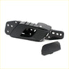 Black plastic front inside door handle lhs with glossy finish and mounting brackets for mazda bt50 pro 2011-2020