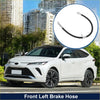 Front left brake hose for Toyota Venza with black hose and metallic fittings for 2012-2025 models