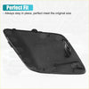 Front left bumper tow hook cover for toyota prius 2016-2019 black plastic with molded mounting points and circular indentations