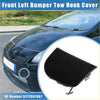 Front left black plastic bumper tow hook cover with sleek curved design for toyota prius xw30 2012-2015