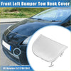 Silver textured plastic front left bumper tow hook cover for toyota prius xw30 2012-2015