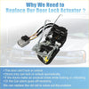 Front left door lock actuator motor for toyota tacoma 1998-2004 black and silver with multicolored wiring harness