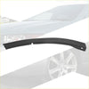 Black plastic front left drive bumper bracket trim for 2017 toyota rav4 shown from back side