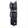 Black plastic front left driver side window switch with four buttons and mounting bracket for mitsubishi l200