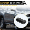 Front left exterior door handle for Toyota Tacoma 1995-2004 in black with sleek rectangular design and smooth surface