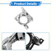 Chrome finished metal front left fog light grill housing with circular opening and brackets for 2012-2015 land cruiser
