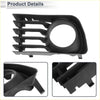 Front left fog light grill for toyota prius 2004-2009 black plastic with circular cutout and horizontal slats