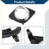 Front left black plastic fog light housing with polished chrome trim for Toyota RAV4 2009-2012