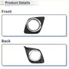 Front left fog light grill for toyota rav4 2009-2013 black plastic housing with chrome circular bezel