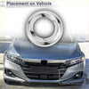 Front left fog light grill in chrome finish designed for toyota rav4 2012-2013 with circular headlight bezel style