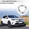 Front left fog light grill for toyota rav4 2012-2013 with chrome finish and sleek circular design