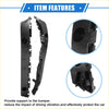 Black plastic front left right bumper support bracket with molded tabs and holes for toyota sienna 2011-2020