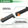 Black rubber front left right door window belt weatherstrip with orange plastic clips for Toyota FJ Cruiser