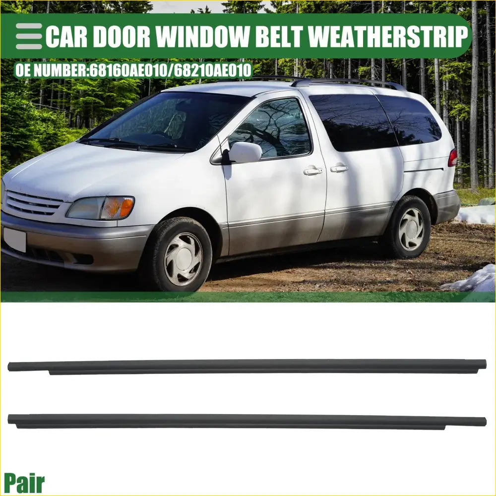 Front Left Right Door Window Belt Weatherstrip for Toyota Sienna - Engine