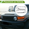 Front left right headlight trim bezel for toyota fj cruiser with chrome finish and sleek contoured turn signal cover trim