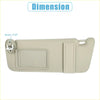 Beige plastic front left side car sun visor for toyota venza 2009-2016 with built-in storage and mounting bracket