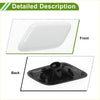Front left washer nozzle cover for toyota avensis 2003-2008 white glossy plastic with black molded base rubber back view