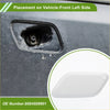 Front left washer nozzle cover for toyota avensis 2003-2008 white glossy plastic fuel door cover