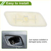 Front left washer nozzle cover for toyota prado 2012-2015 translucent off-white plastic with cross support structure