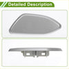 Front left washer nozzle cover for toyota rav4 2010-2012 silver tone matte plastic with curved top edge and mounting tabs