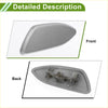 Back side of a gray plastic front left washer nozzle cover with molded hardware for Toyota Rav4 2010-2012 silver tone
