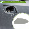 Gray glossy plastic front left washer nozzle cover for Toyota Rav4 2010-2012 unpainted shown from back side