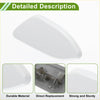 Front left glossy white plastic washer nozzle cover for Toyota rav4 2010-2012 shown from the back side