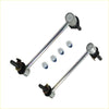 Silver metal front lh and rh stabiliser sway bar links with black rubber bushings and hex nuts for nissan elgrand e51