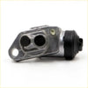 Silver metal front lower lh brake master cylinder for nissan 520 521 620 720 1969-1986 with black rubber parts and clear cover