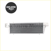White front mount turbo intercooler with parallel metal fins and mounting brackets 550x180x65mm od 63mm