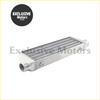 Front mount turbo intercooler silver aluminum with sleek ribbed core polished finish 550x180x65mm od 63mm