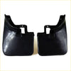 Black rubber front mud guard flaps for nissan navara d22 1997-2005 with molded mounting brackets visible
